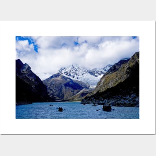 High altitude kayaking in the Andes Posters and Art